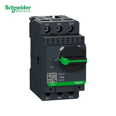 GUARDAMOTOR MAGNÉTICO TESYS DECA GV2 3X14 AMP 50KA, MANIJA ROTATIVA, GV2L16, SCHNEIDER ELECTRIC