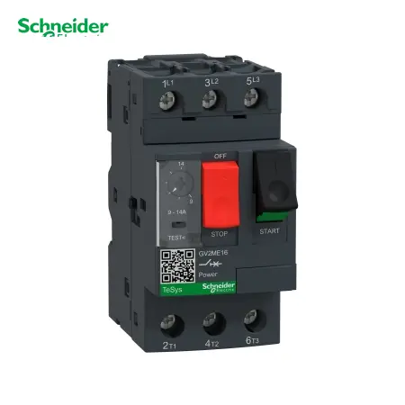 GUARDAMOTOR TERMOMAGNÉTICO TESYS DECA GV2 3P 9-14 AMP 15KA 415V, GV2ME16, SCHNEIDER ELECTRIC