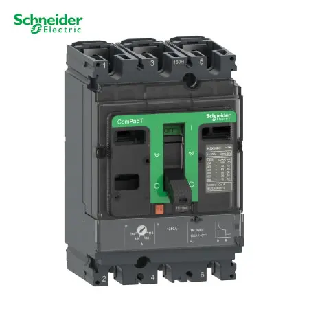 INTERRUPTOR COMPACT NSX100F TMD100 REGULABLE 70-100 AMP 3P3D, C10F3TM100, SCHNEIDER ELECTRIC