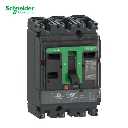 INTERRUPTOR COMPACT NSX250F TMD250 REGULABLE 175-250 AMP 3P3D, C25F3TM250, SCHNEIDER ELECTRIC