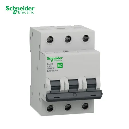 [10049] INTERRUPTOR TERMOMAGNÉTICO EASY9 3 X 63 AMP 10/6KA 230/400, EZ9F56363, SCHNEIDER ELECTRIC