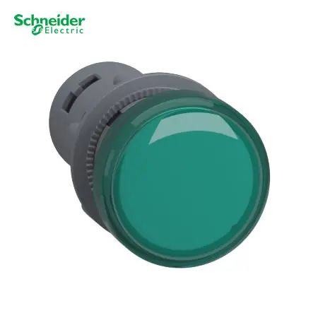 [10053] PILOTO LUMINOSO PLASTICO LED XA2 VERDE 220VAC 22mm, XA2EVM3LC, SCHNEIDER ELECTRIC