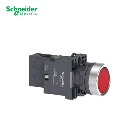[10060] PULSADOR LUMINOSO PLASTICO ROJO 220VAC 1NO, XA2EW34M1, SCHNEIDER ELECTRIC