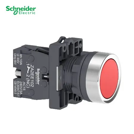 [10064] PULSADOR RASANTE PLASTICO ROJO 22MM 1NC EASYXA2, XA2EA42, SCHNEIDER ELECTRIC