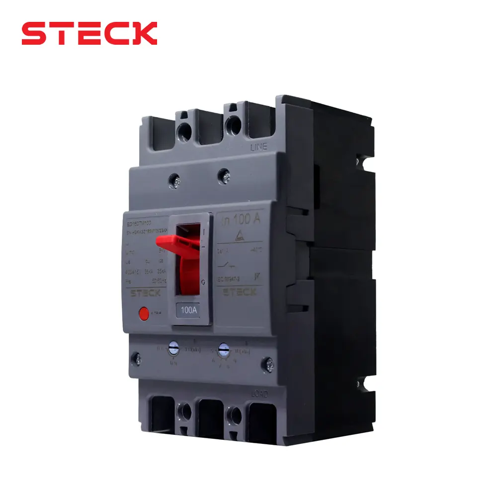 INTERRUPTOR AUTOMATICO CAJA MOLD REG 3P 100 AMP (80-100A) 5-10 In 35KA/415V (FRAME 160), SD160TM100, STECK