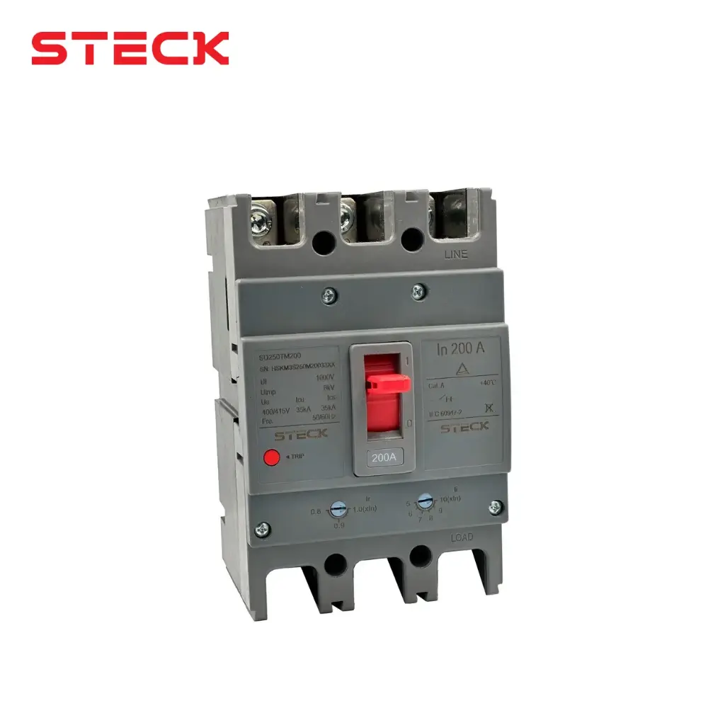 INTERRUPTOR AUTOMATICO CAJA MOLD REG 3P 200 AMP (160-200A) 5-10 In 35KA/415V (FRAME 250), SD250TM200, STECK