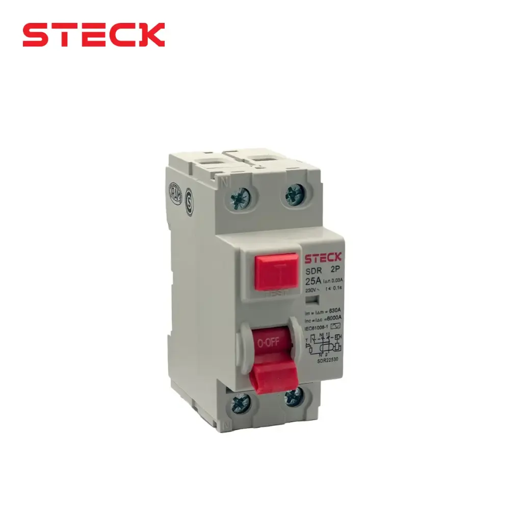 [10106] INTERRUPTOR DIFERENCIAL 2P 25 AMP 30MA TIPO AC, SDR22530, STECK