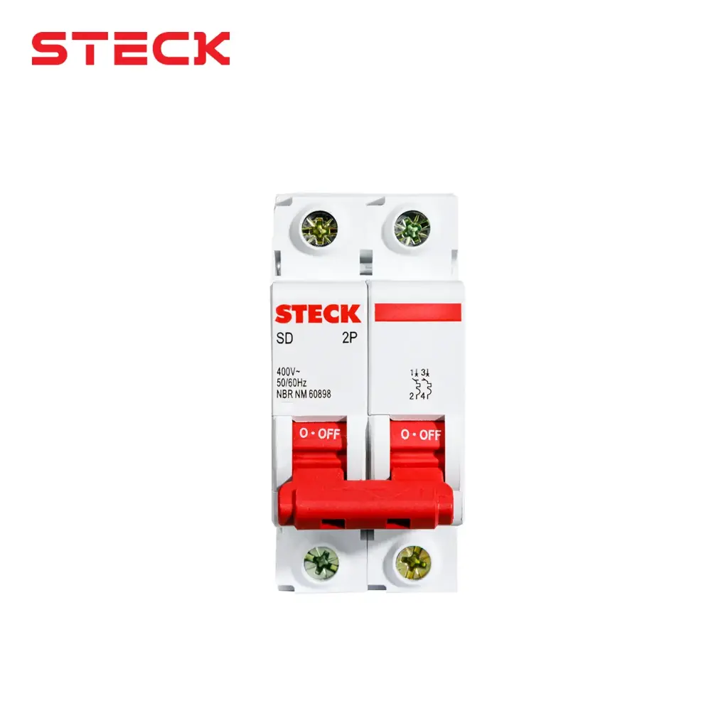 INTERRUPTOR TERMOMAGNETICO 2P 10 AMP 6KA/400V 10KA/230V, SDZD62C10, STECK