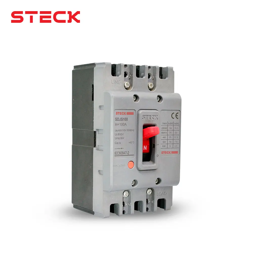 INTERRUPTOR CAJA MOLDEADA 3P 100 AMP (S) 39KA/220V, FRAME 80, IEC60947, SDJS100, STECK