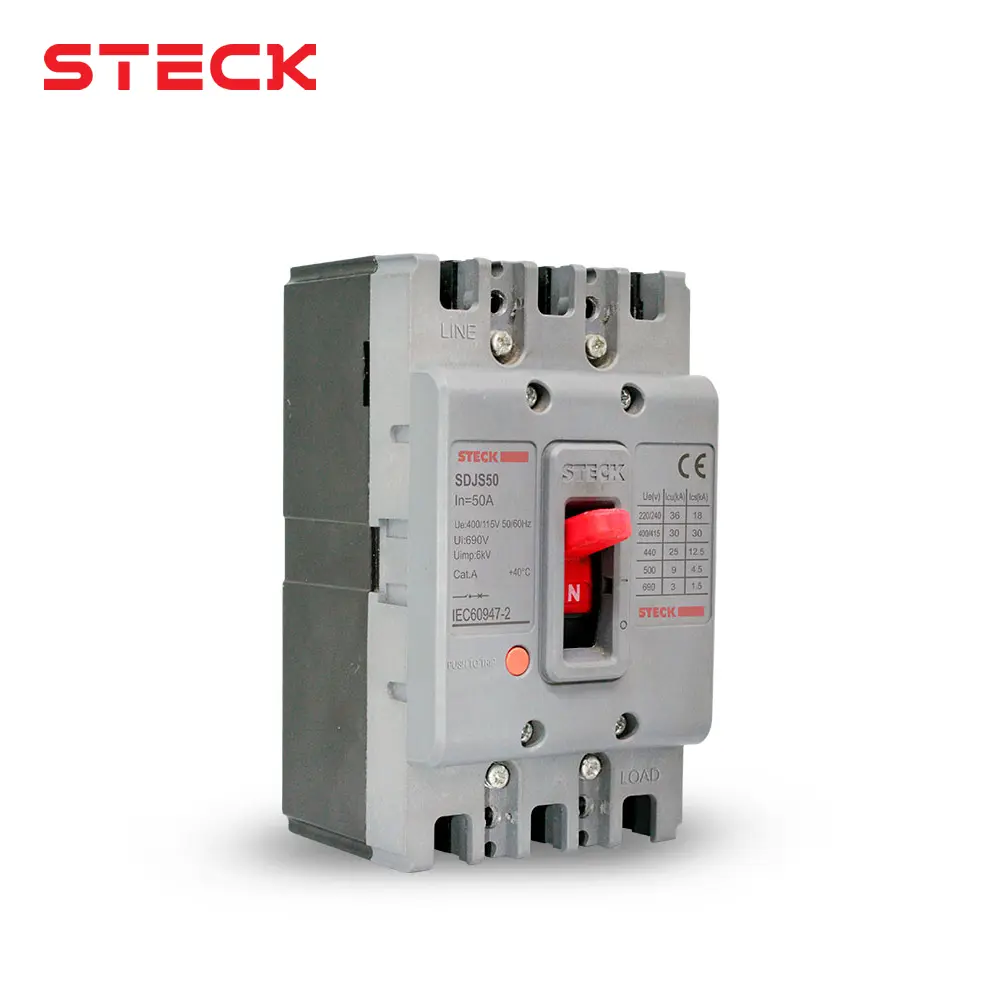 INTERRUPTOR CAJA MOLDEADA 3X50 AMP 36/30/25KA EN 220/400/440V,FRAME 63, SDJS50, STECK
