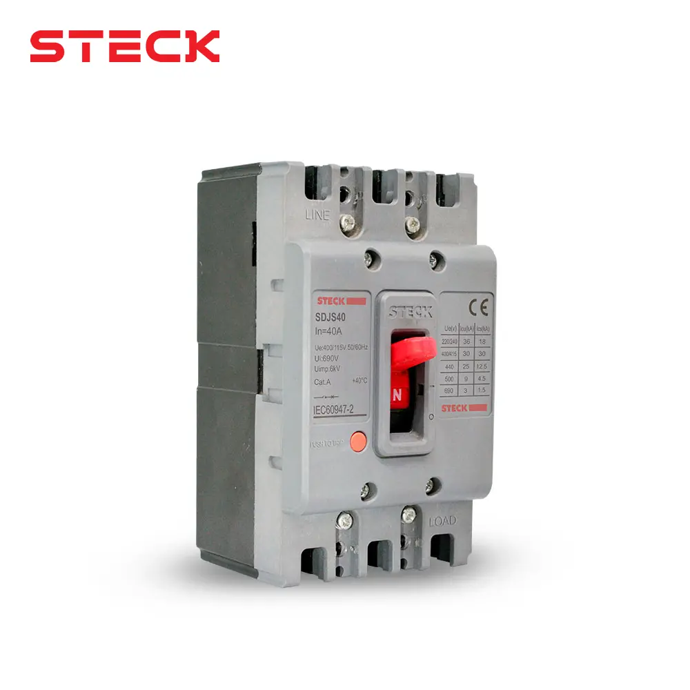 INTERRUPTOR AUTOMATICO FIJO 3X40A 36KA 220VAC FRAME 63, SDJS40, STECK