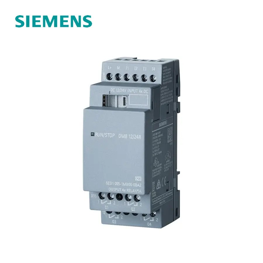 MÓDULO DE EXPANSIÓN DM8 12/24R PARA LOGO! V8, ENTRADAS DIGITALES: 4 EN 12/24 VDC, SALIDAS DIGITALES: 4 RELE, 6ED1055-1MB00-0BA2, SIEMENS