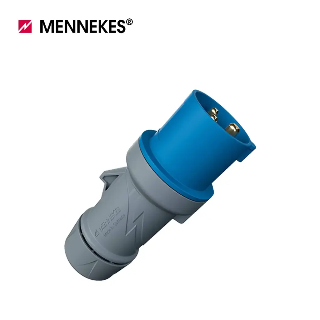 [10216] ENCHUFE AEREO MACHO 16AMP 2P+T 250V AZUL 6H IP44, 248, MENNEKE