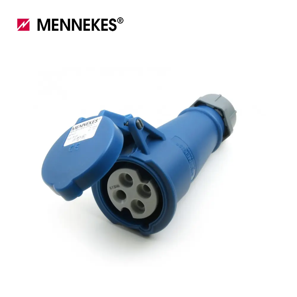 TOMA AEREO 16AMP 3P+T 250V AZUL 9H IP44, 513, MENNEKE 