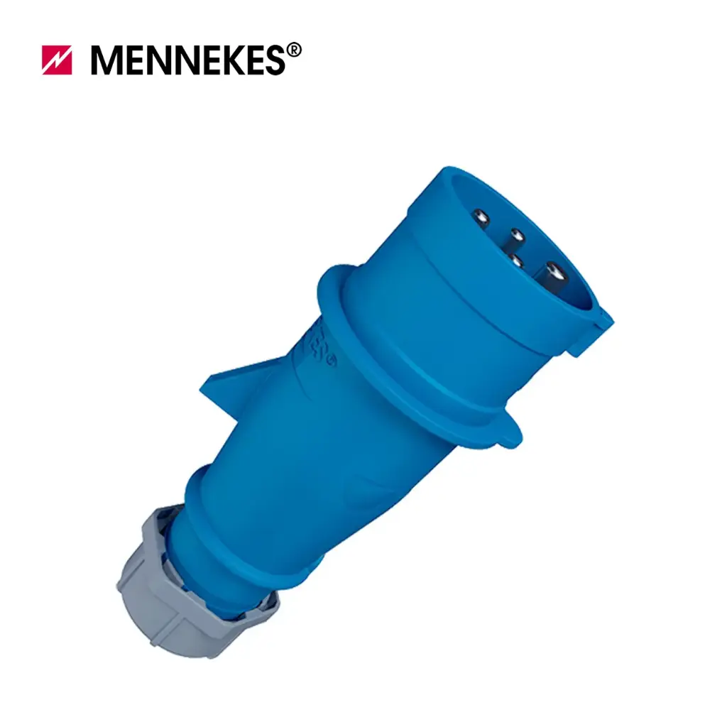 ENCHUFE MACHO 16AMP 3P+T 250V AZUL 9H IP44, 251, MENNEKE