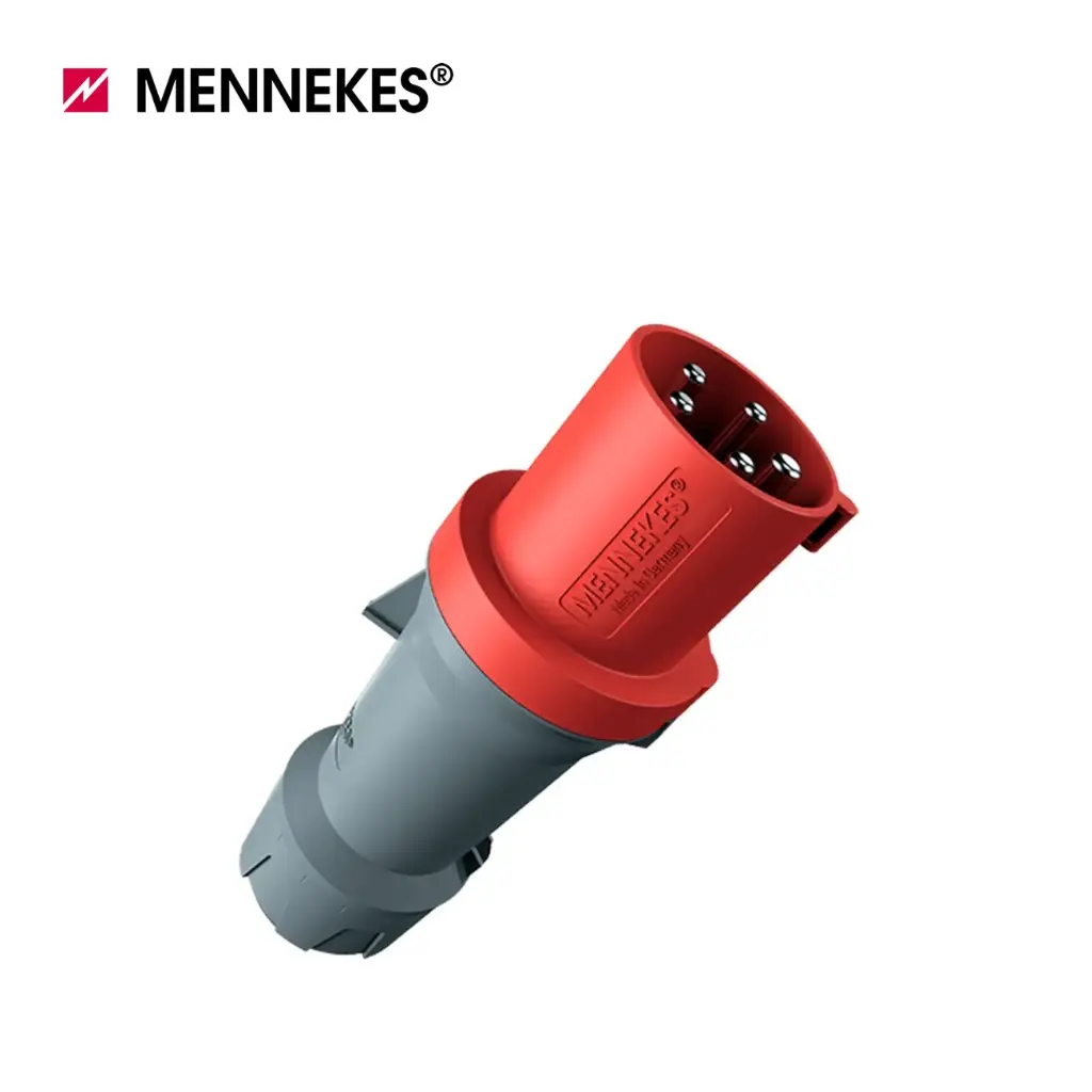 [10229] ENCHUFE MACHO 63 AMP 3P+T 415V ROJO 6H IP44 POWERTOP PLUS, 3252, MENNEKE