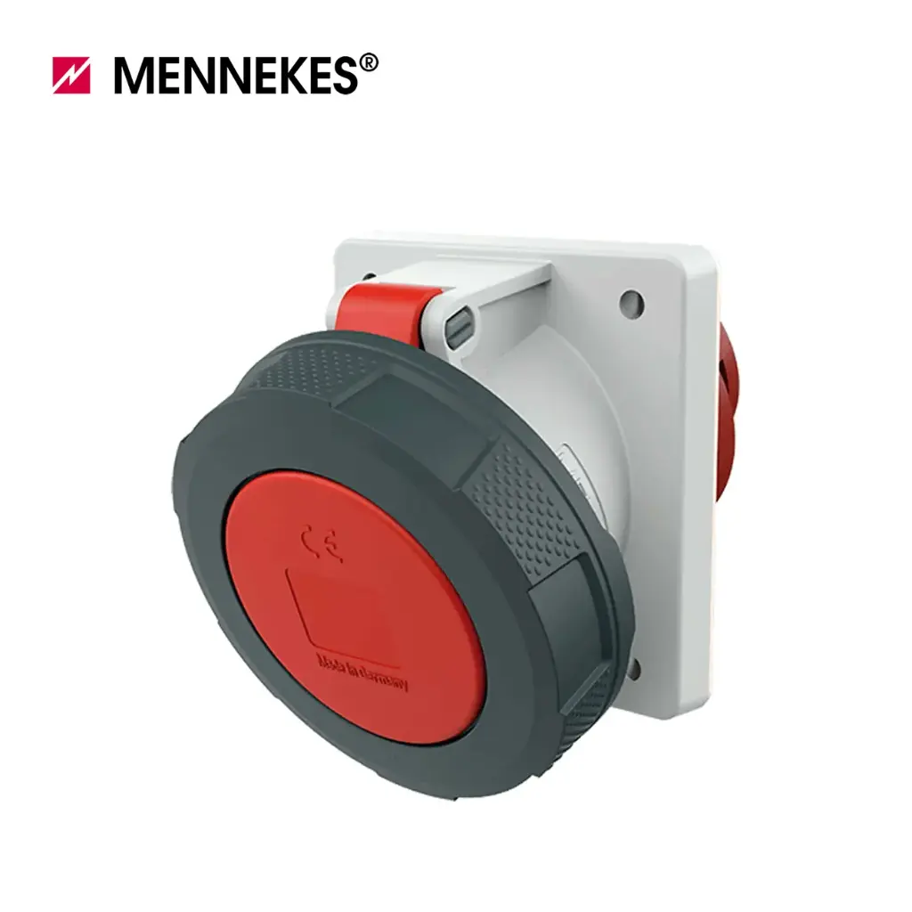 TOMA EMPOTRABLE HEMBRA 125 AMP 3P+T 415V ROJO 6H IP67, 212A, MENNEKE