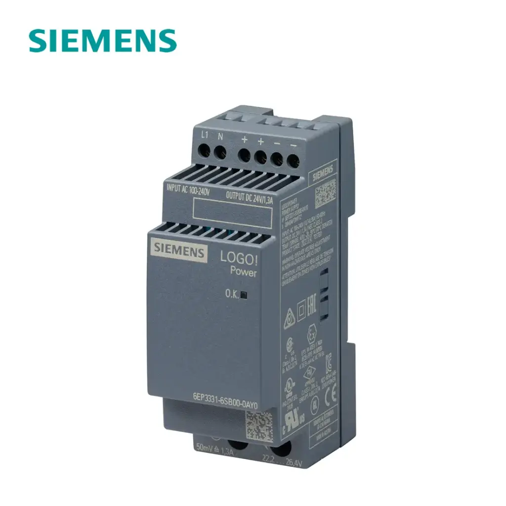 FUENTE DE ALIMENTACION AC 100-240 V - OUT: DC 24 V / 1,3 AMP LOGO!POWER 24 V / 1,3, 6EP3331-6SB00-0AY0, SIEMENS