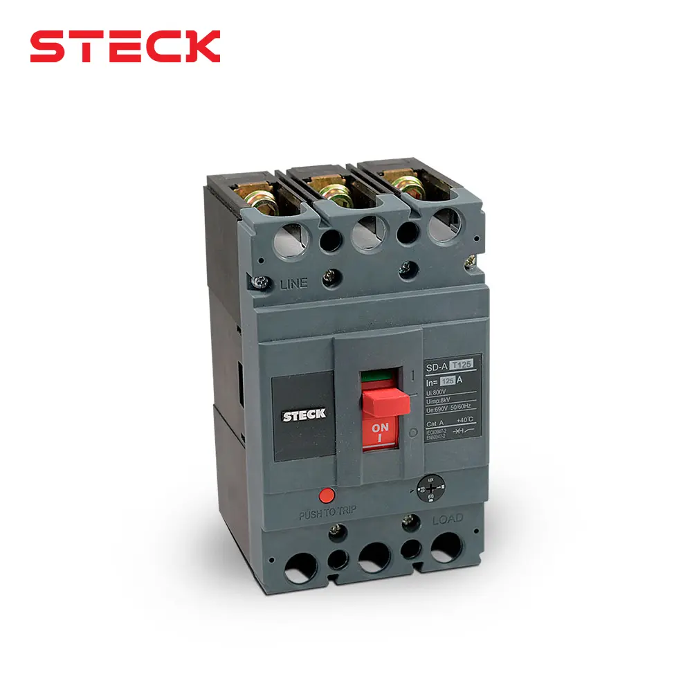 INTERRUPTOR AUTOMATICO CAJA MOLD. 3P REG. 100-125A 50KA 220VAC FRAME 250 690V, SDAT125, STECK
