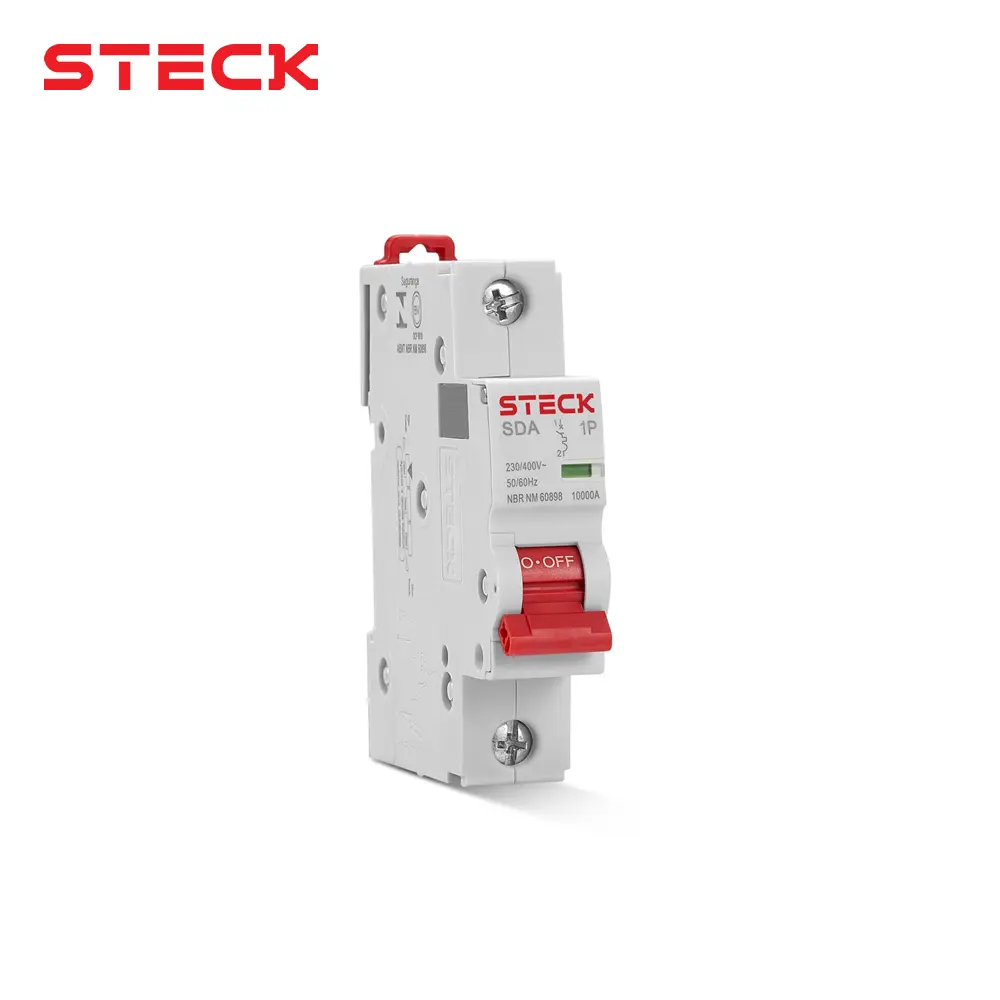 [10721] INTERRUPTOR AUTOMATICO TERMOMAGNETICO PARA RIEL 1P 16A 10KA 230VAC CURVA C, SDZD61C16, STECK