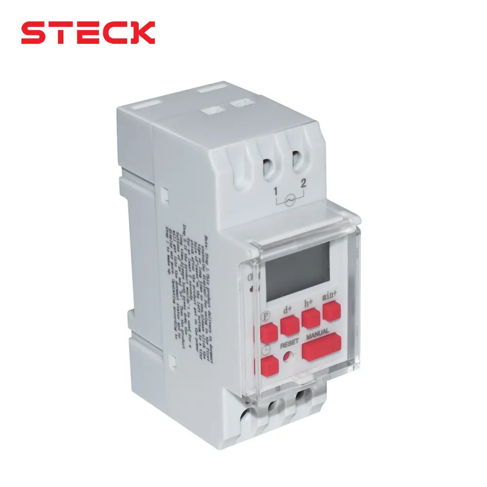 INTERRUPTOR HORARIO DIGITAL SALIDAS 16-ON 16-OFF 230VCA TAPA ACRILICA, SHKG816B230, STECK