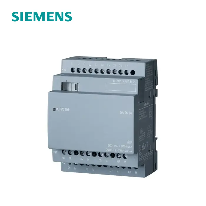 LOGO! DM16 24, EXP. MODULE PU/I/O: 24V DC/24V DC/TRANS., 8 DI/8 DO, 4TE FOR LOGO! 8,6ED1055-1CB10-0BA2, SIEMENS