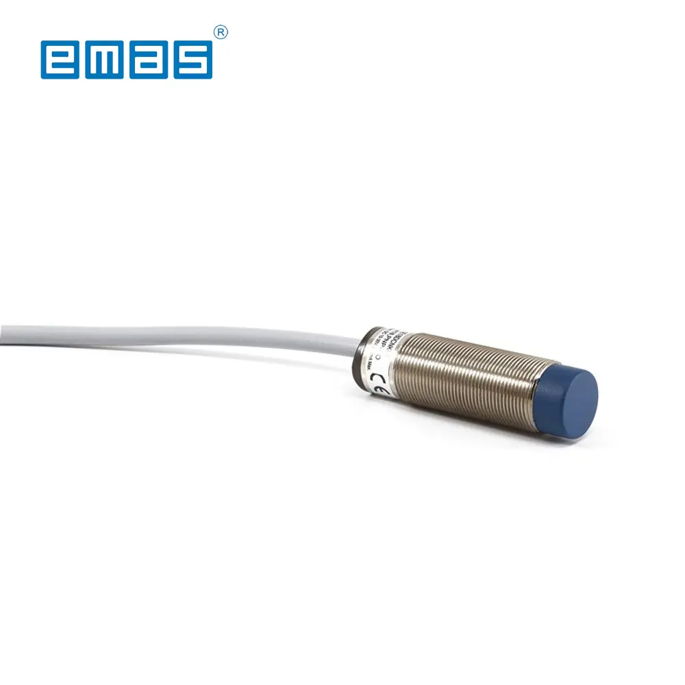 [11131] SENSOR INDUCTIVO M18, 10-30 VDC, 3 HILOS PNP-NO, 8 MM, CABLE 2 M, SIM18NM1PC2, EMAS