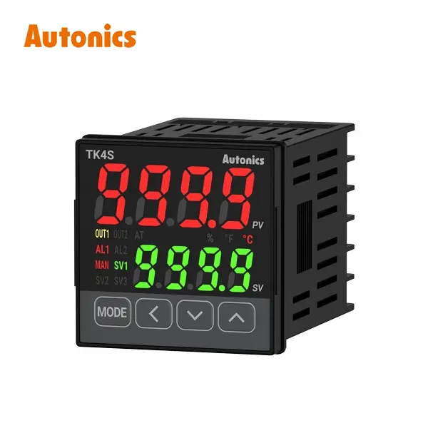 [11213] CONTROLADOR DE TEMPERATURA PID 4 DÍGITOS CON ALARMA, 100-240VAC, 48X48MM, IP65, TK4S-14RN, AUTONICS