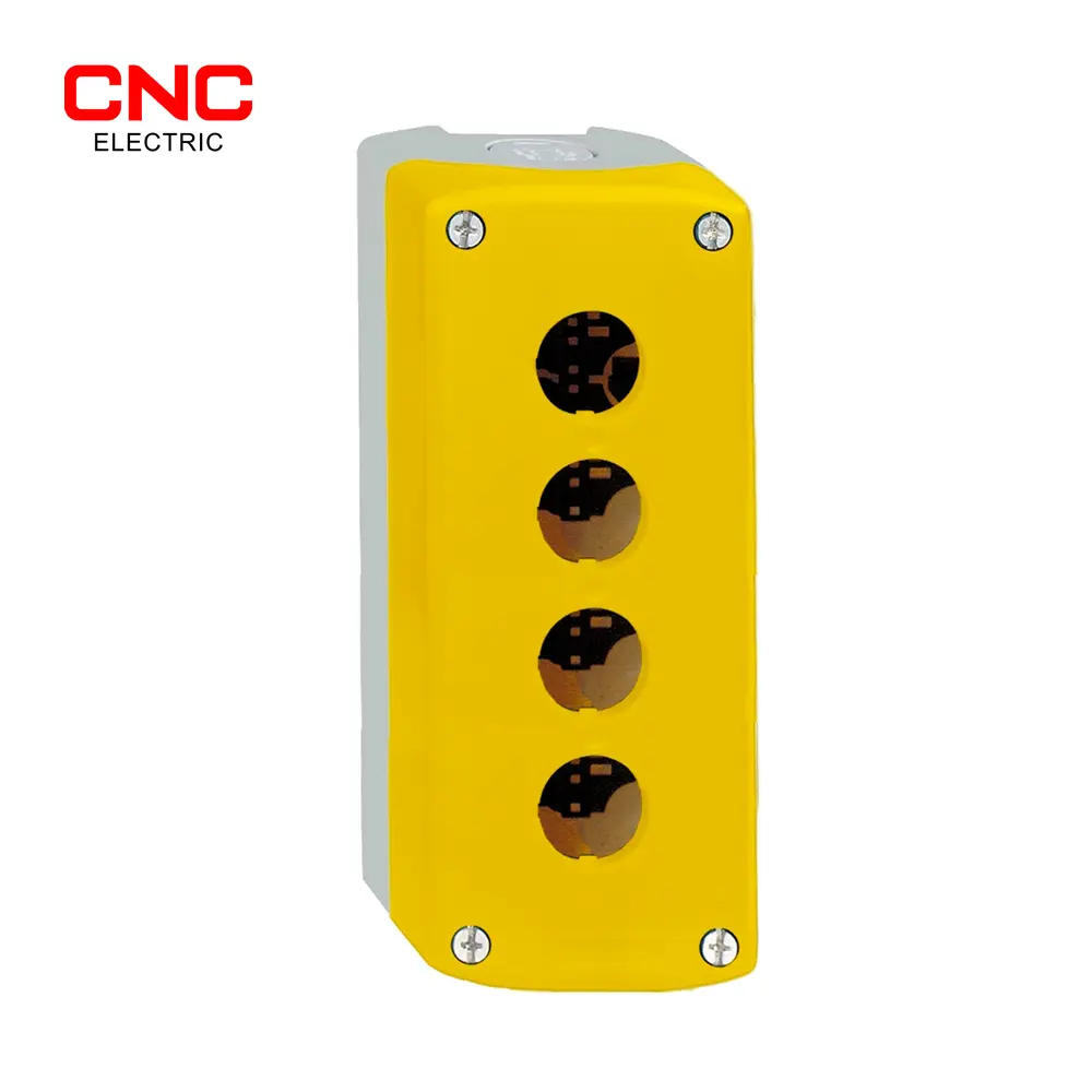 [11298] CAJA 4 HUECOS AMARILLO, BASE GRIS, NOBY-4, CNC