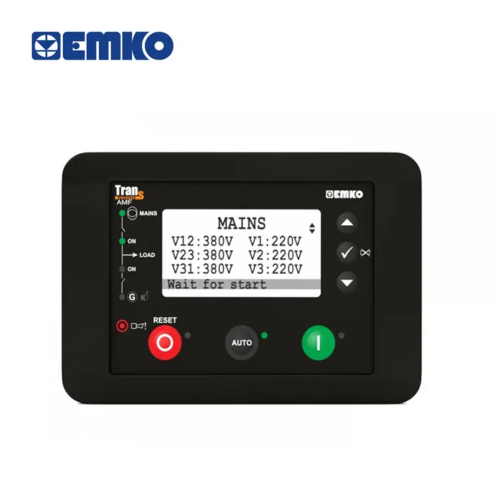 [11384] CONTROLADOR AUTOMATICO C/CONMUTACION DE TRANSFER LCD 158X111X45mm -20a70°C BATERIA:8
32VDC INTERFAZ:RS-485 OUT:RELE 8-250VAC P/GRUPOS ELECTROGENOS, TRANSMIDIAMF.MPU.485.ES, EMKO