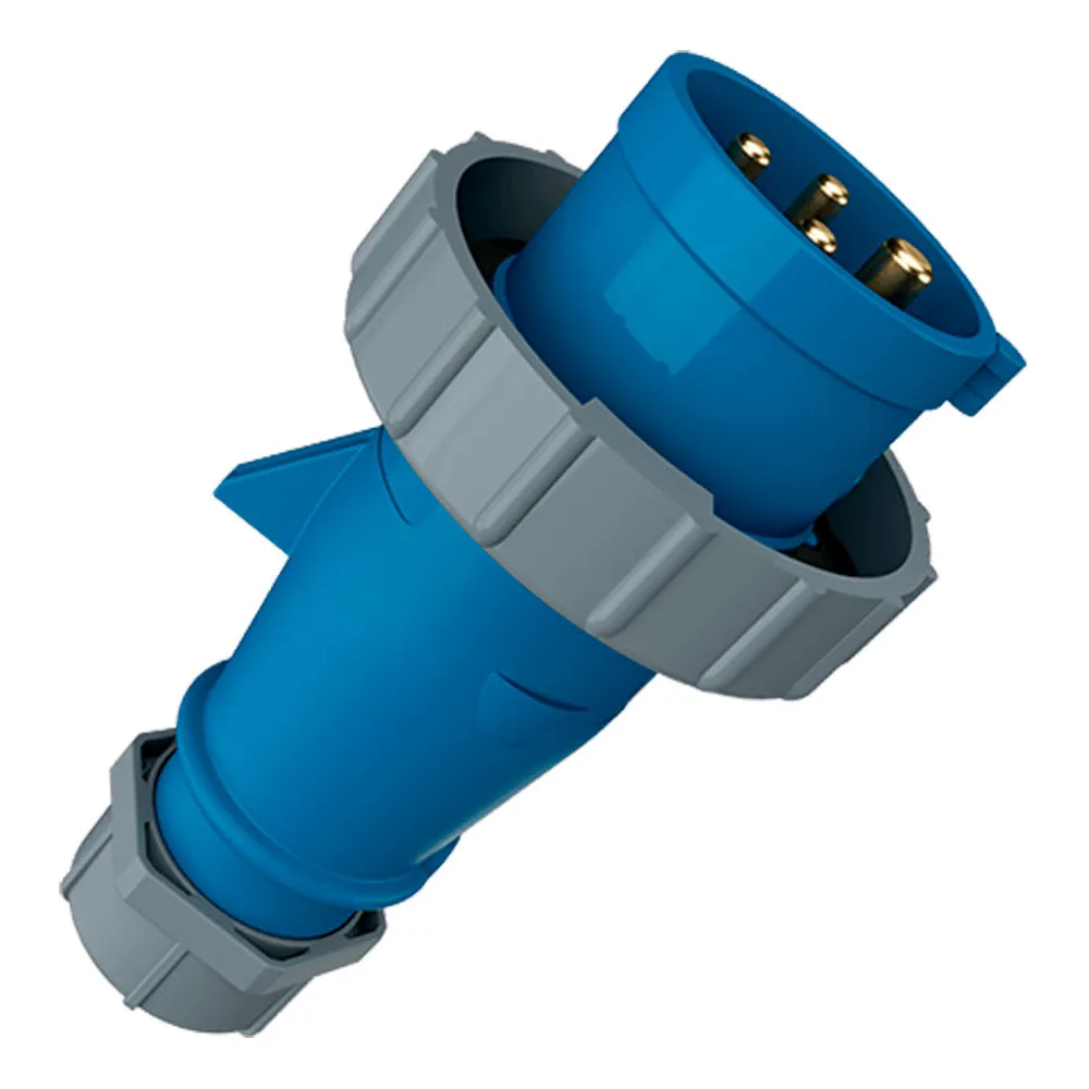 [11509] ENCHUFE MACHO 16 AMP 3P+T 250V AZUL 9H IP67, 281, MENNEKE