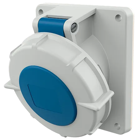 TOMA EMPOTRABLE 16 AMP 3P+T 250V AZUL 9H IP67,1478, MENNEKE