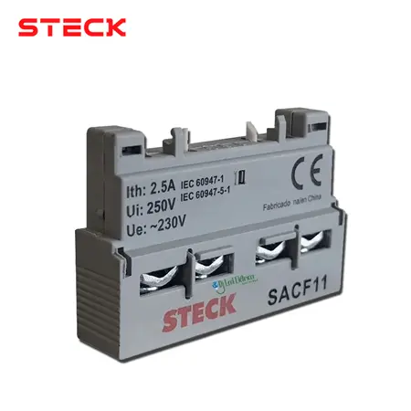 [10082] CONTACTO AUXILIAR FRONTAL 1NA+1NC PARA GUARDAMOTOR, SACF11, STECK