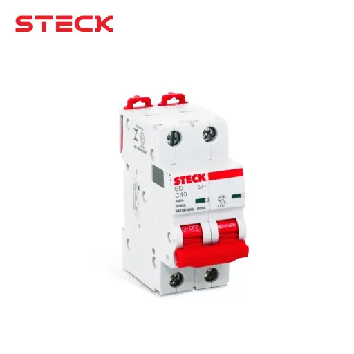 [10153] INTERRUPTOR TERMOMAGNETICO 2X40 AMP 10KA/400V 20KA/220V, SDA62C40, STECK