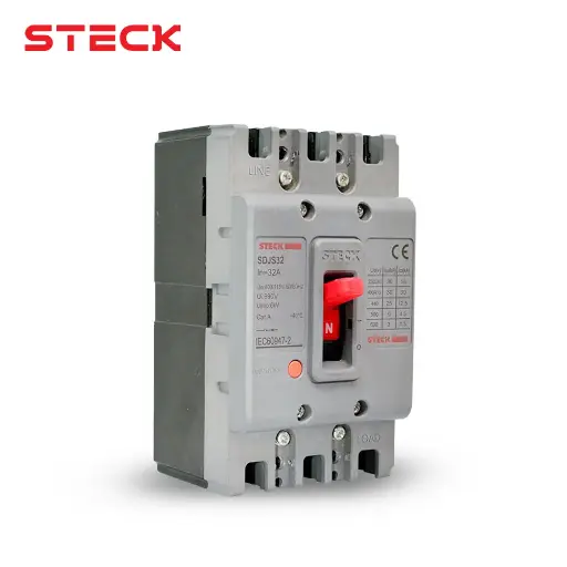 [10645] INTERRUPTOR AUTOMATICO CAJA MOLD. 3P FIJO 32A 36KA 220VAC FRAME 63, SDJS32, STECK