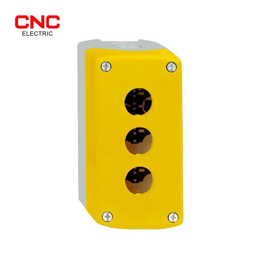 [11297] CAJA 3 HUECOS AMARILLO, BASE GRIS, NOBY-3, CNC