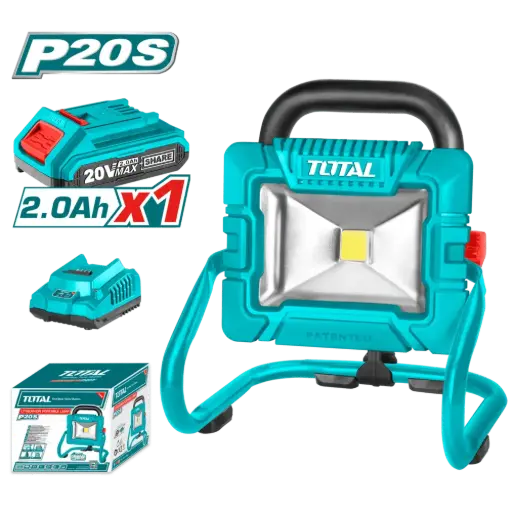 [11481] REFLECTOR LAMPARA PORTATIL LED 20V 20W 1X2.0AH 1800LM ,TWLI20258, TOTAL